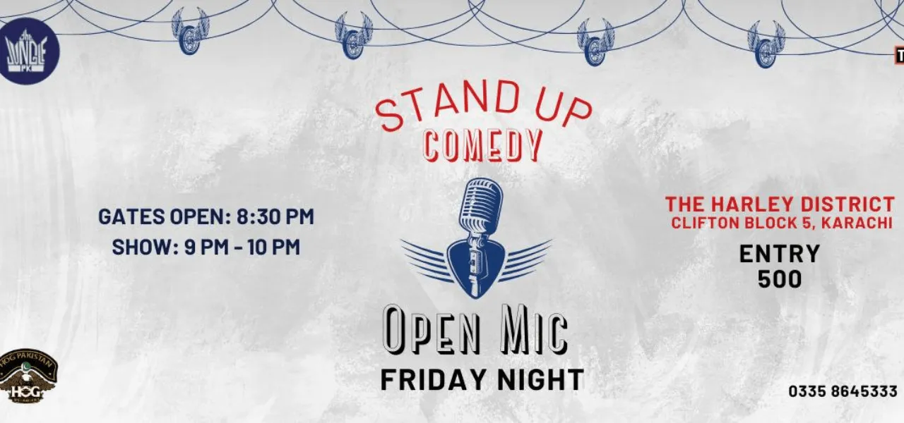 Comedy Open Mic At Harley District (Every Friday)